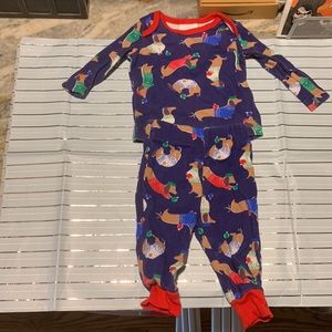 Baby Boden - Christmas Dog PJs - Size 0-3 months, good condition